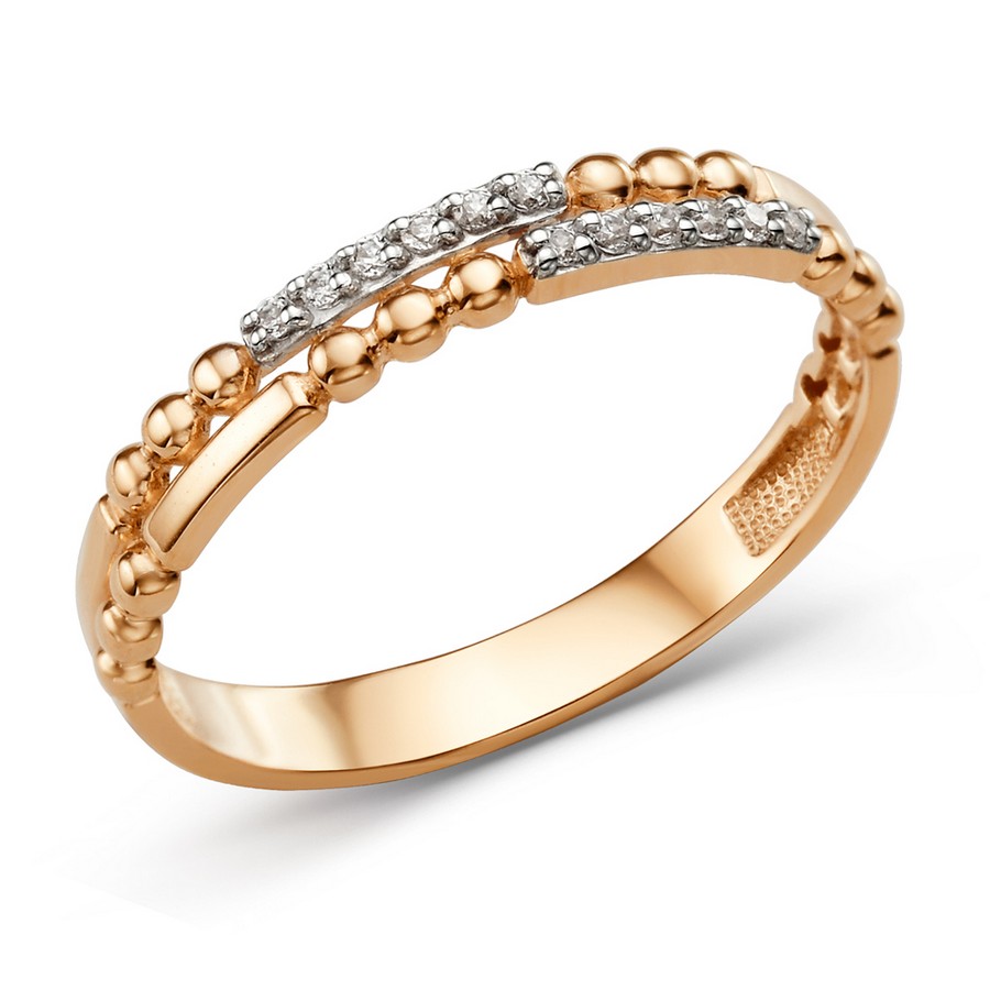 Кольцо, золото, фианит, 012301-1102